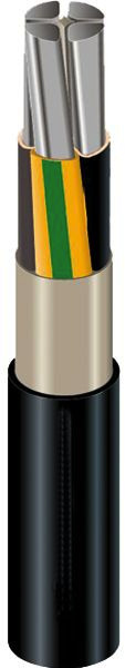 Aluminium underground cable NAYY-J 5x25 mm² – economical direct burial power cable