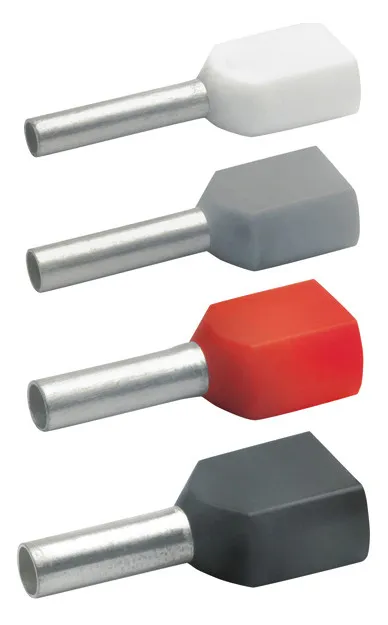 Zwillingsaderendhülsen 2 x 10  mm² isoliert 100 Stück