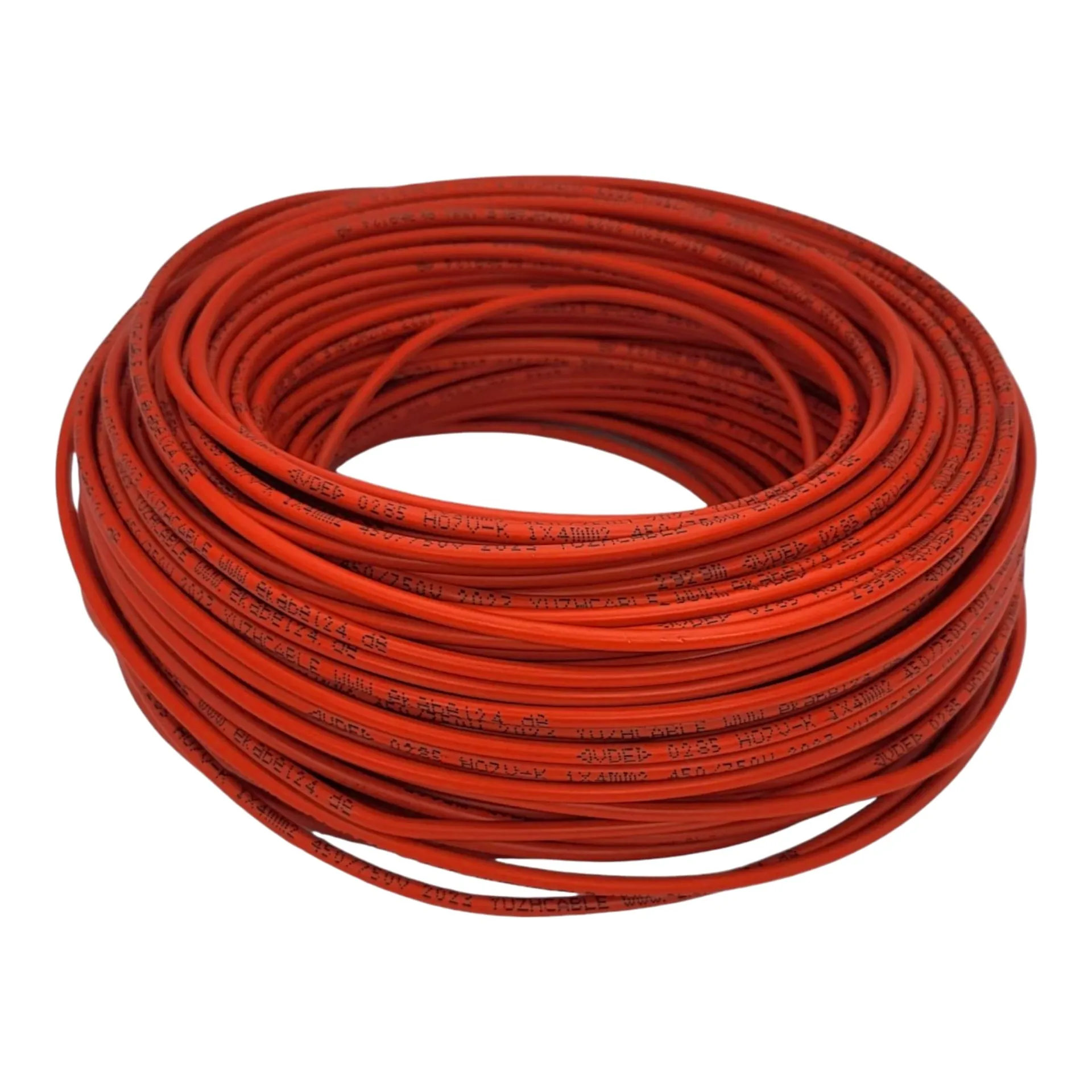 Rigid wire cable H07V-U 1.5 mm² red 100 metres