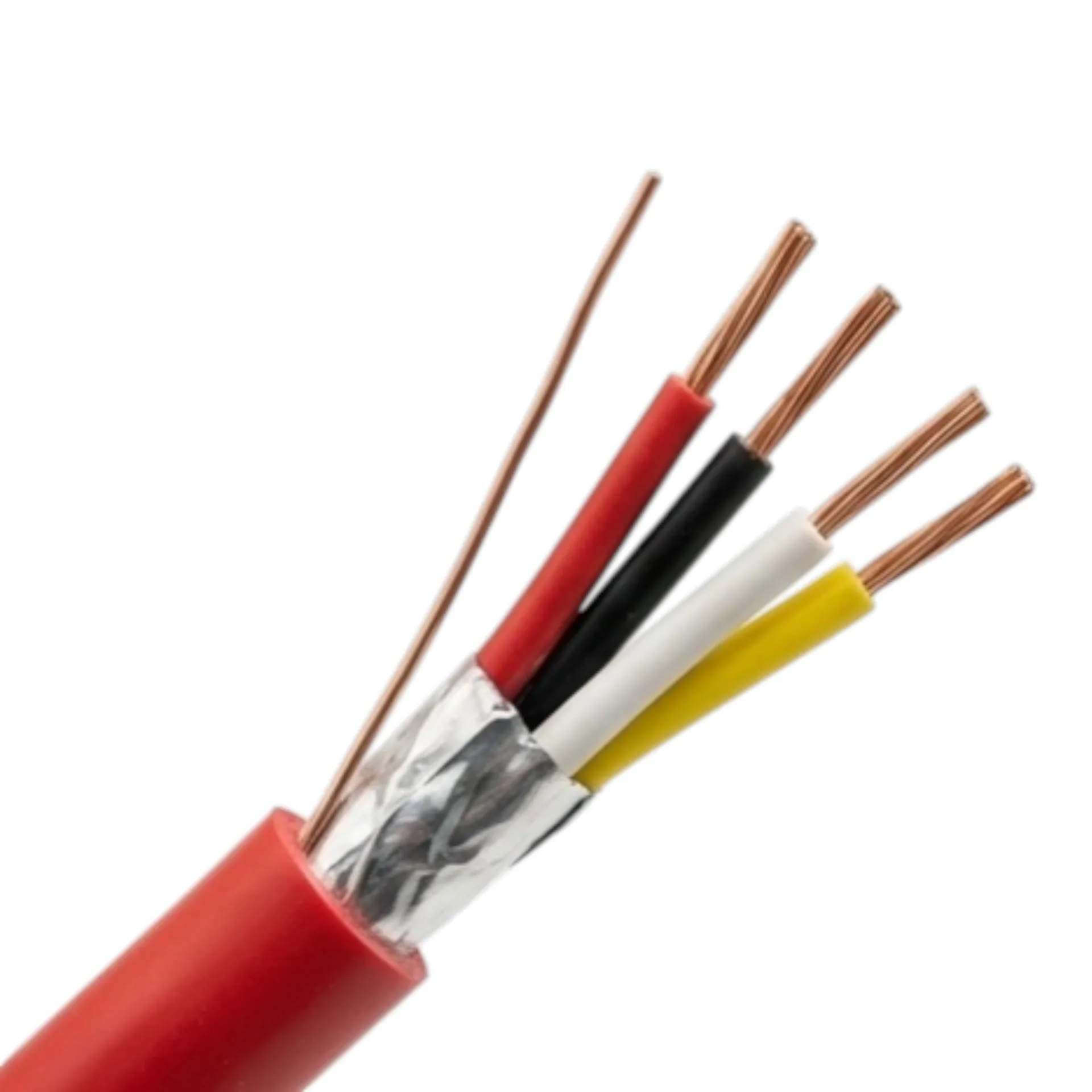 Halogen-free fire alarm cable J-H(ST)H Bd 2x2x0.8 mm - red by the metre